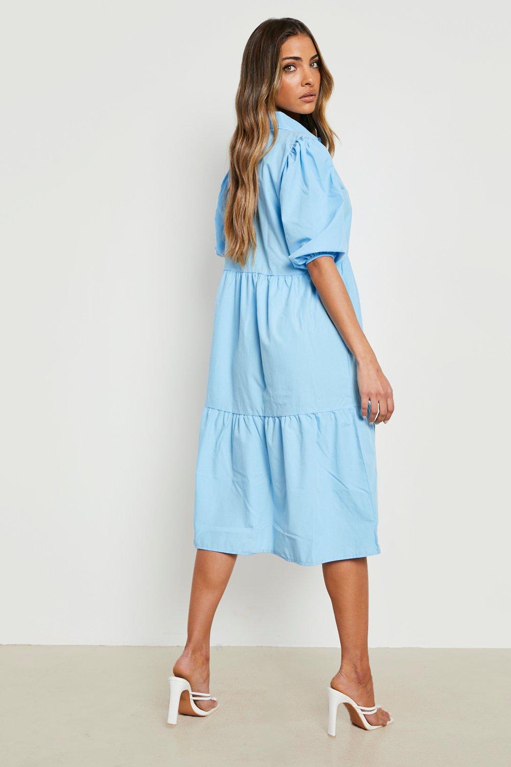 Cotton midi shirt top dress